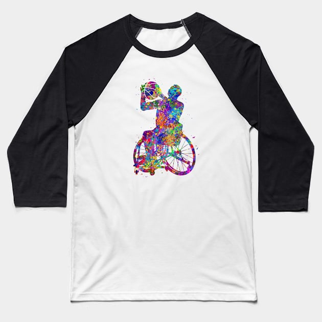 Wheelchair basketball Baseball T-Shirt by Yahya Art